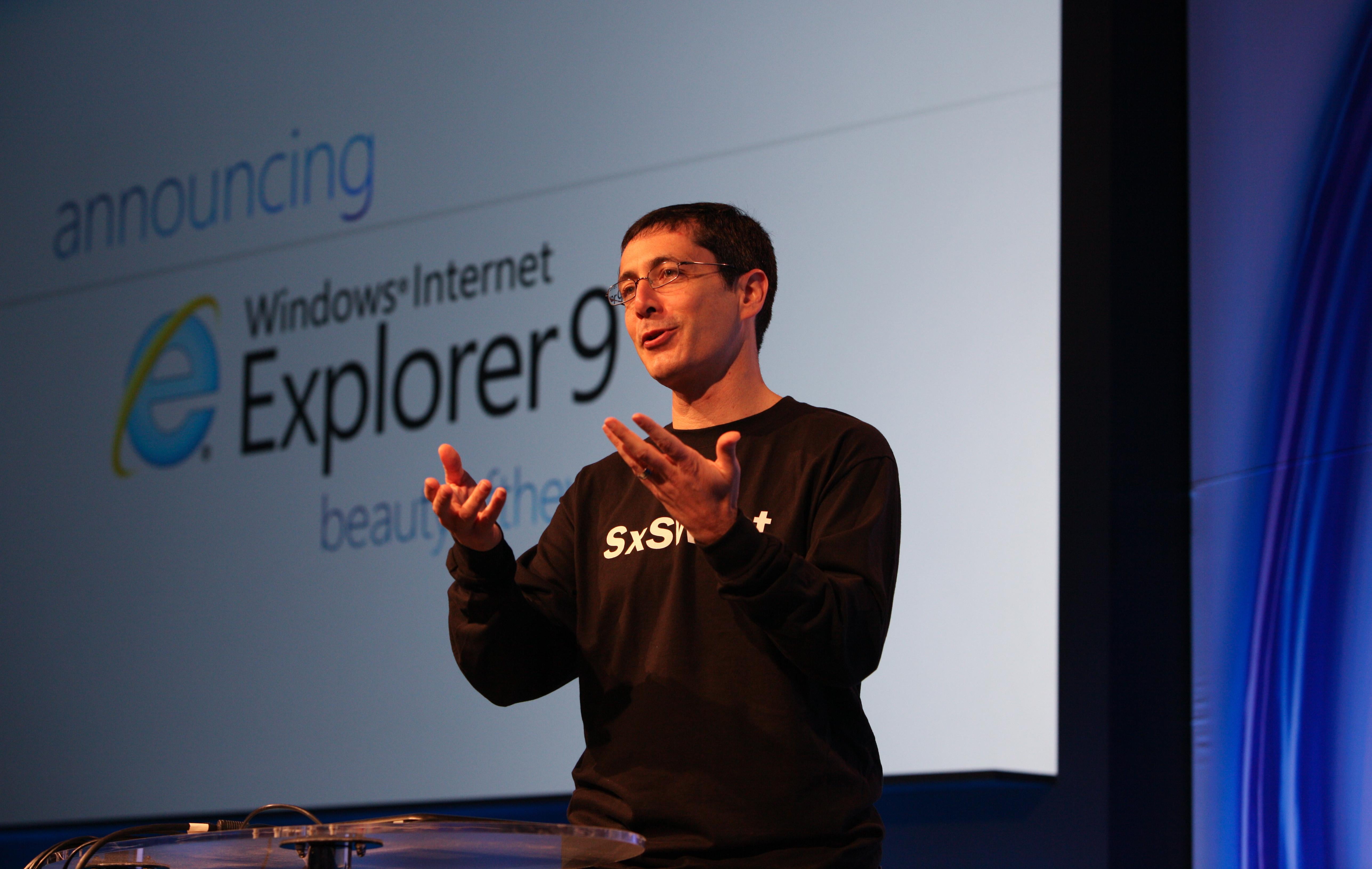 Dean Hachamovitch, Microsoft corporate vice president of Internet Explorer