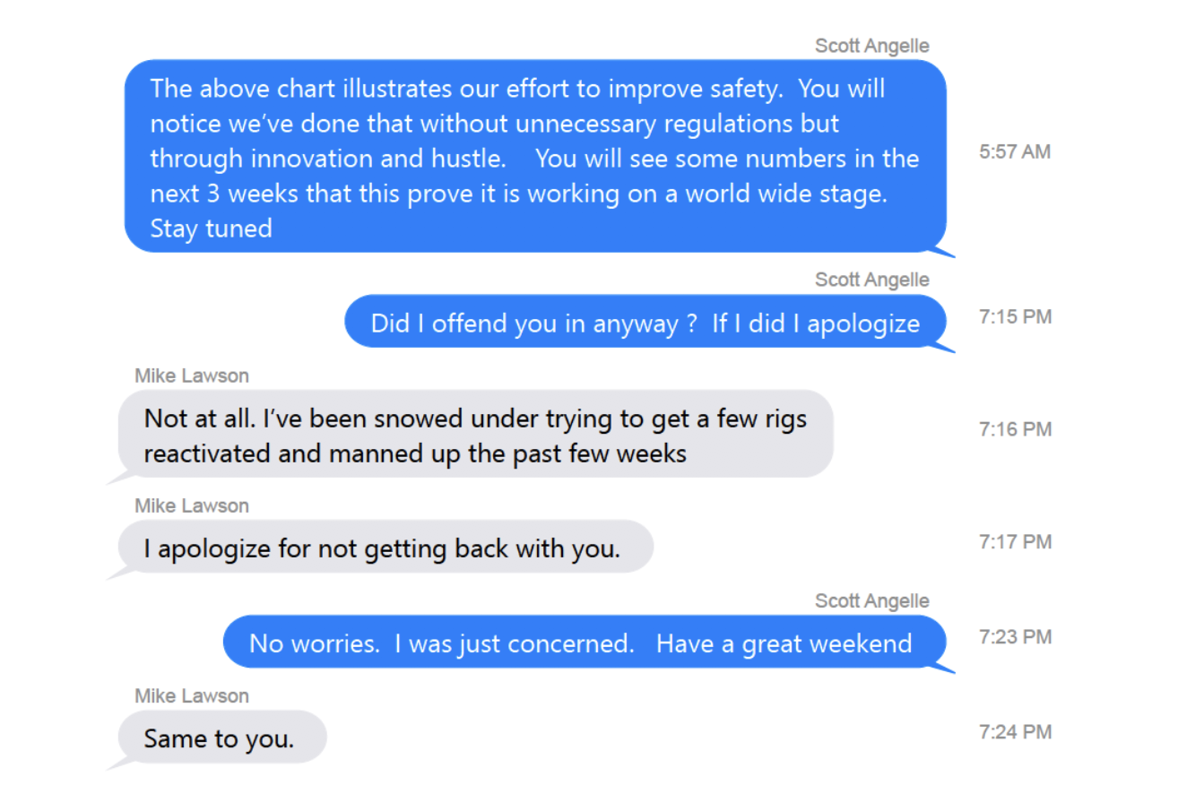 Screenshot of a text conversation