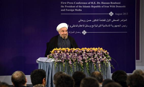 Iranian President Rouhani Holds First Press Conference.