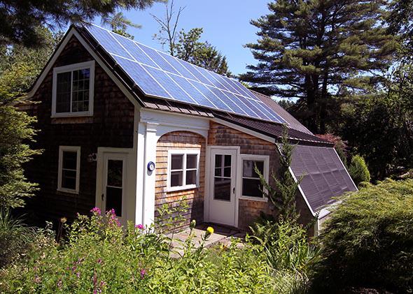 incorporated solar photovoltaic technology in their back house.
