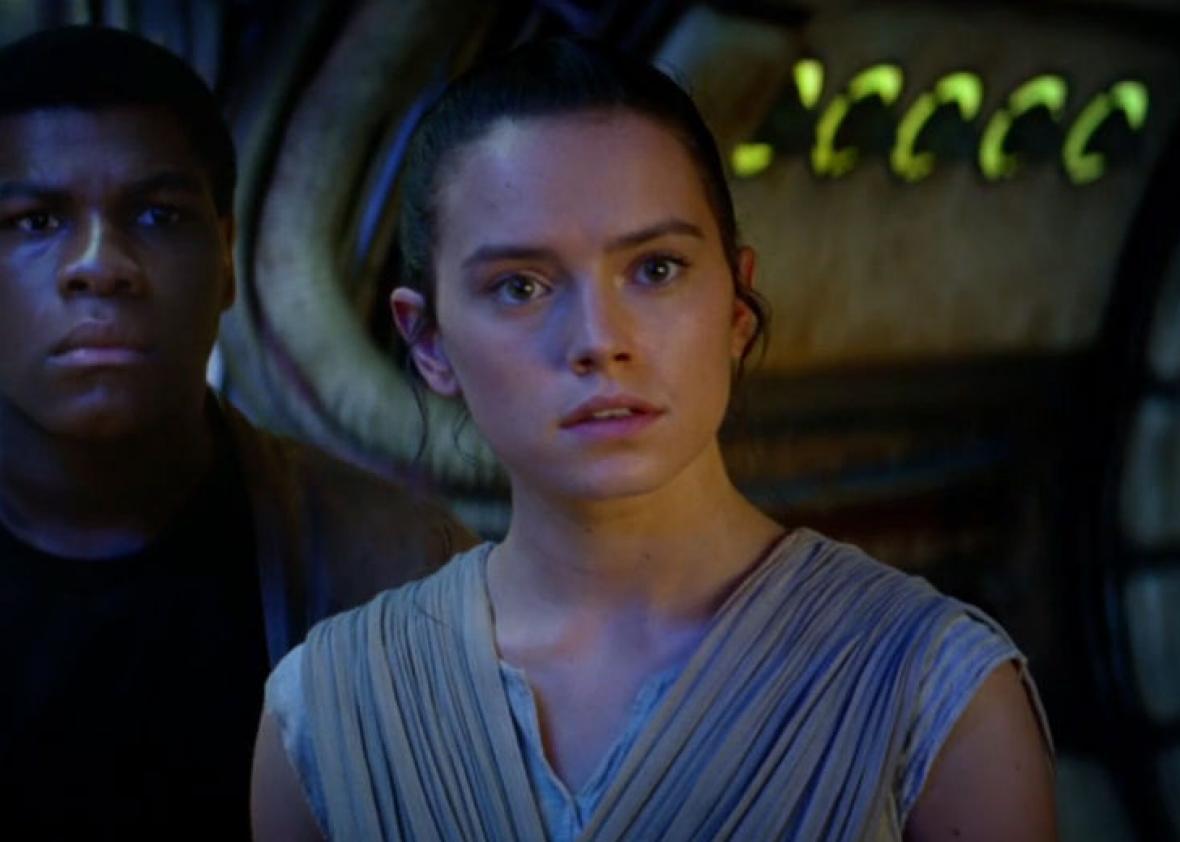 Rey (Daisy Ridley) in The Force Awakens.