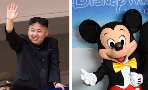 Kim Jong-Un and Mickey Mouse. 