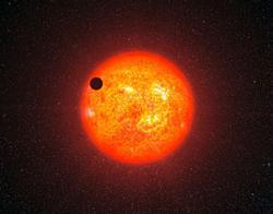 artwork of a transiting exoplanet