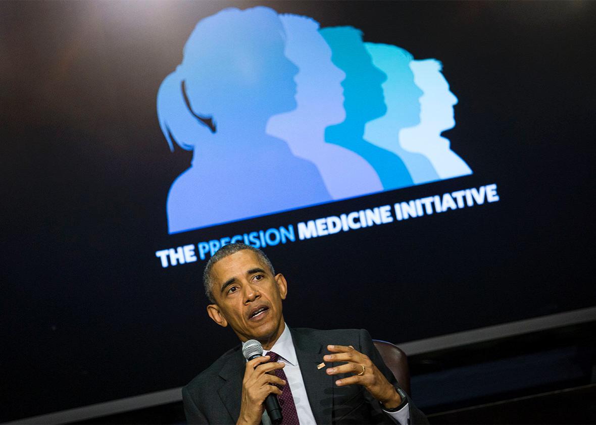 U.S. President Barack Obama speaks during the White House Precis,U.S. President Barack Obama speaks during the White House Precision Medicine Initiative Summit