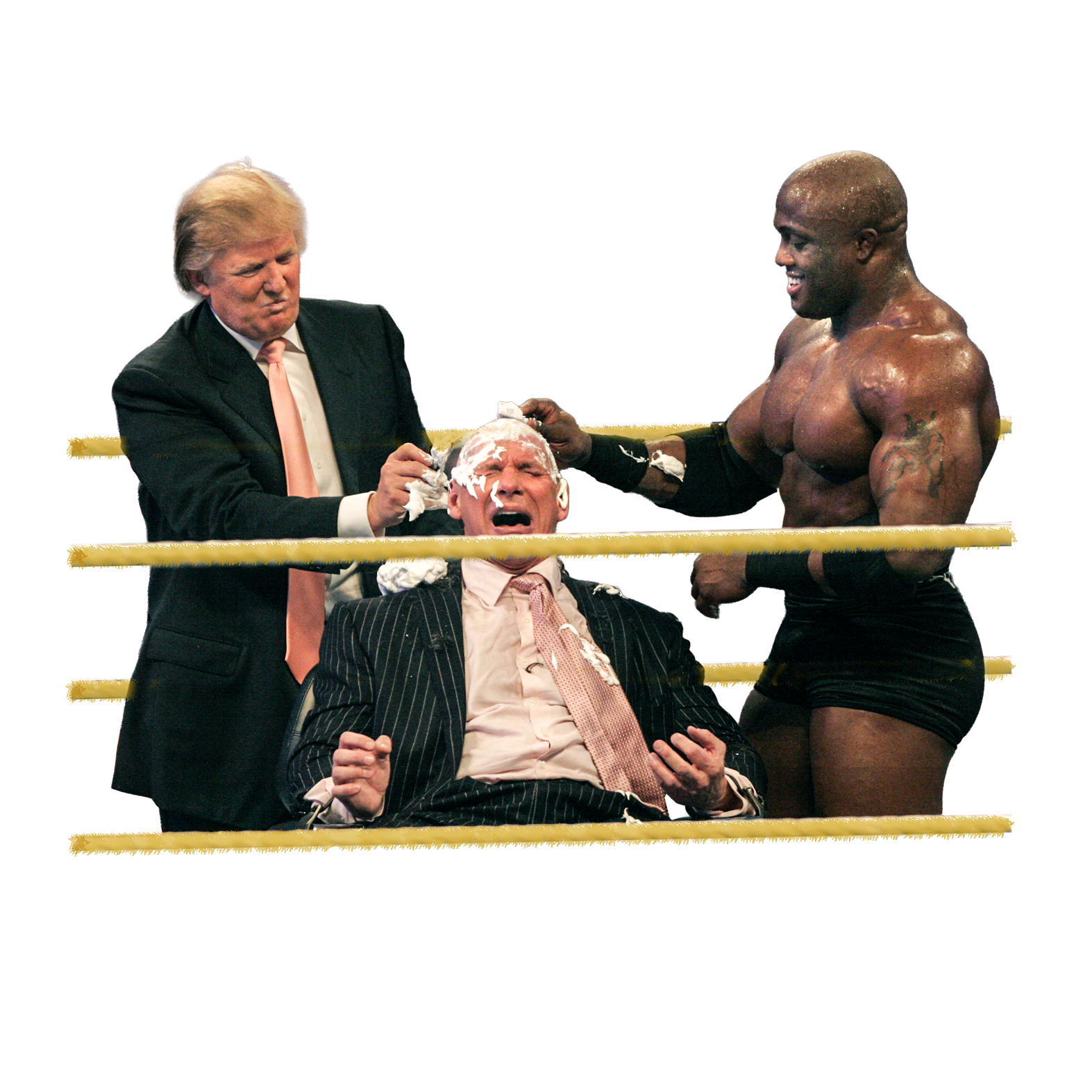 The time Trump shaved McMahon's head.