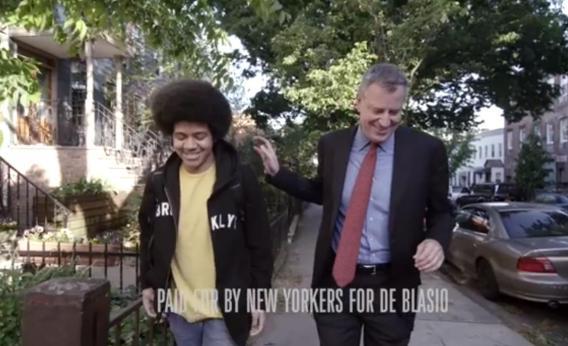 In an enormously popular TV ad, Bill de Blasio's 15-year-old son Dante talked about how the candidate would oppose Michael Bloomberg's "stop-and-frisk" policies.