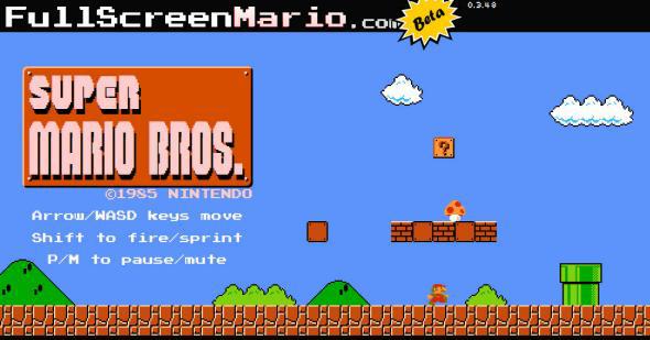 full screen mario