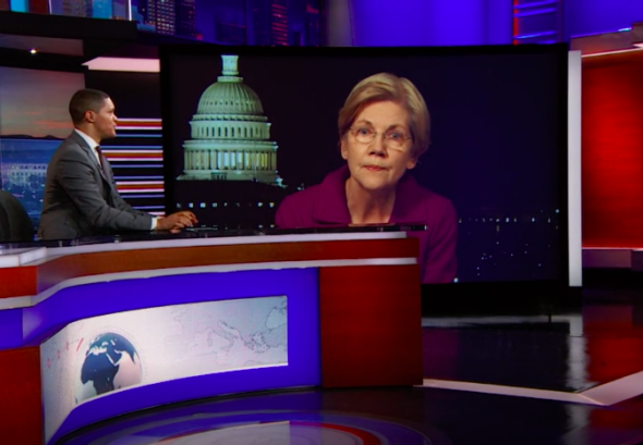 Trevor Noah talks to Sen. Elizabeth Warren about being silenced.