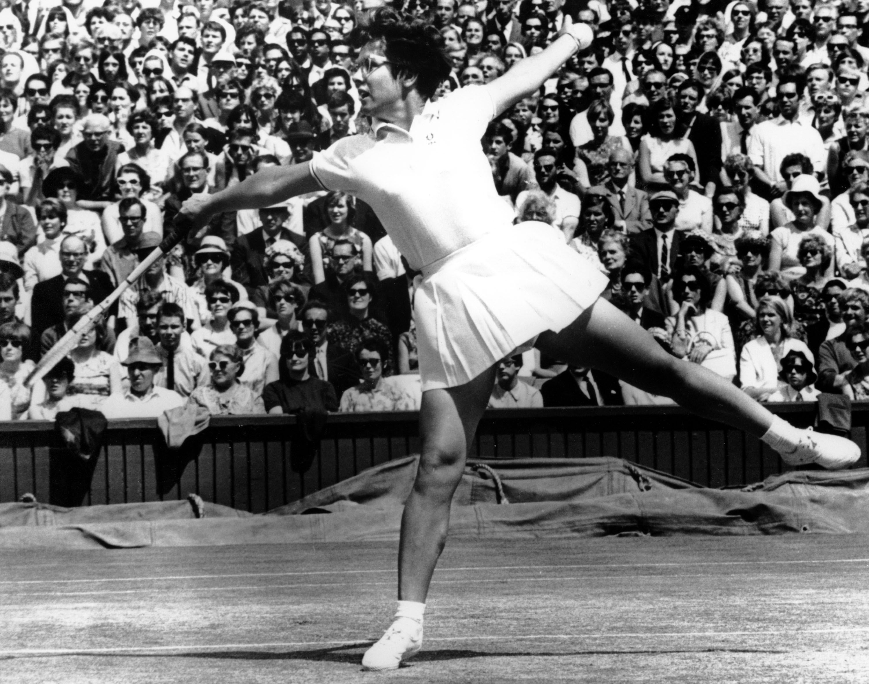 Billie Jean King at Wimbledon on July 8, 1967.
