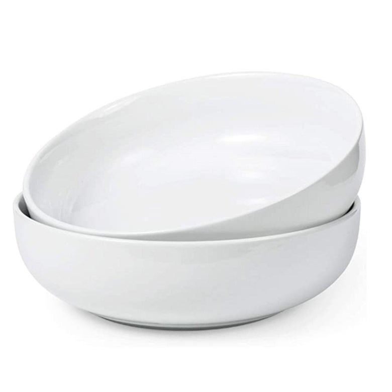 Two white porcelain bowls.