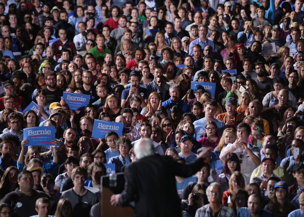 Bernie Sanders campaign rally on Sept. 14, 2015, in Manassas, Virginia.