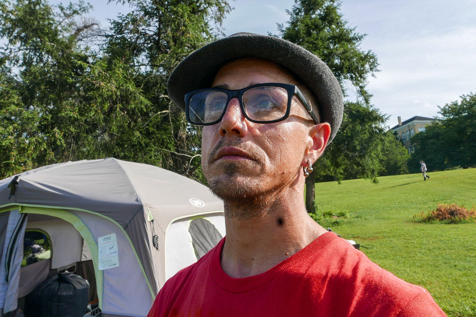 He Was Living Quietly in a Tent. Then Trump Made Him a Target.