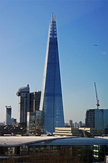 The Shard London Bridge from Tower Hill, London.