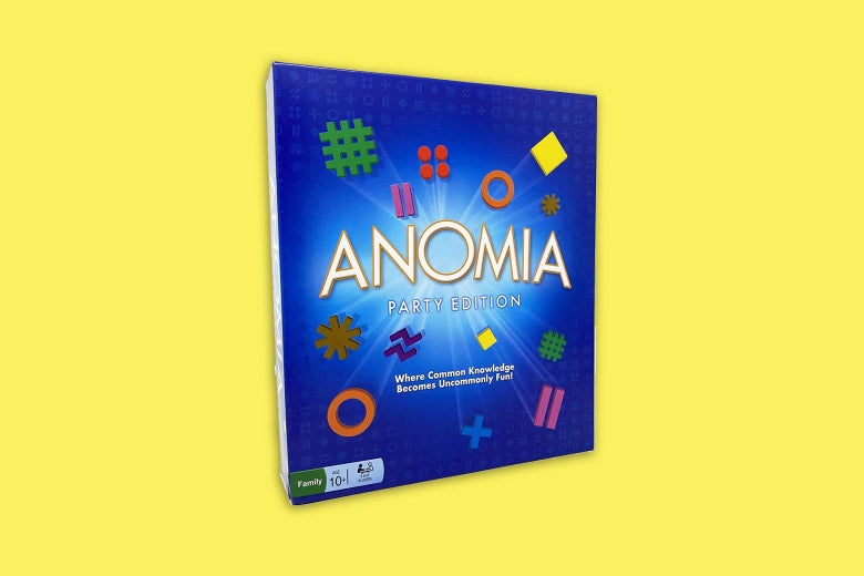 A product shot of the game Anomia.