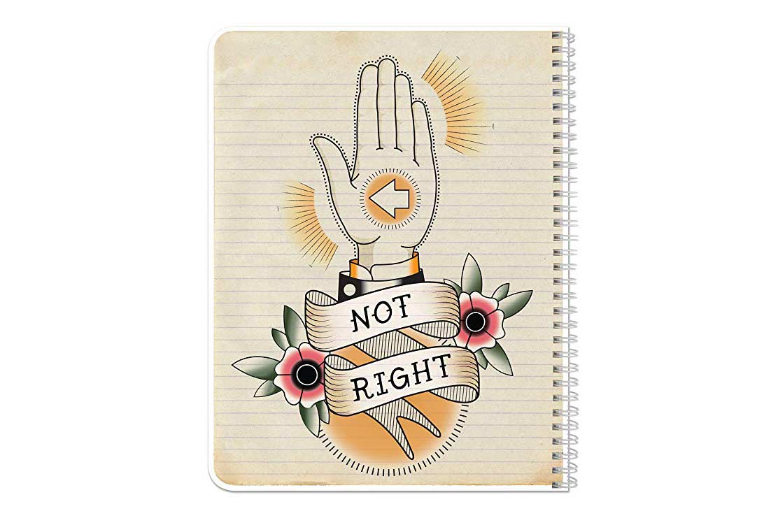 BookFactory Not Right (Left-Handed) Notebook