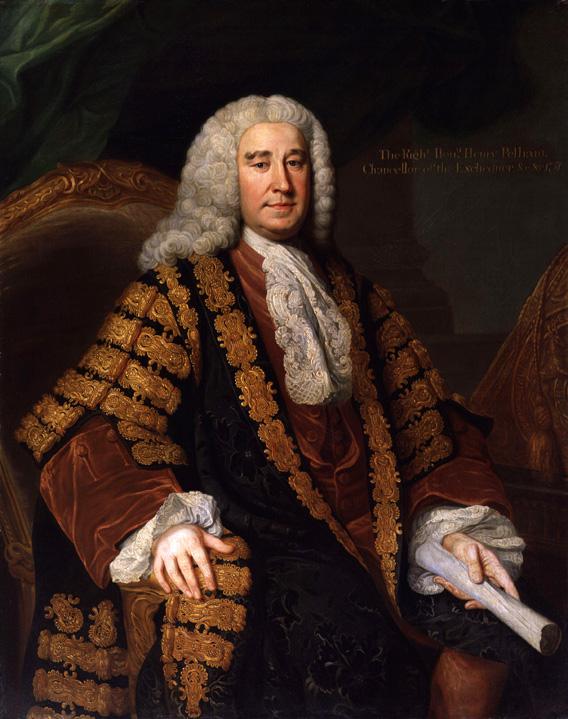 Portrait of Prime Minister Sir Henry Pelham, oil on canvas, 1751.