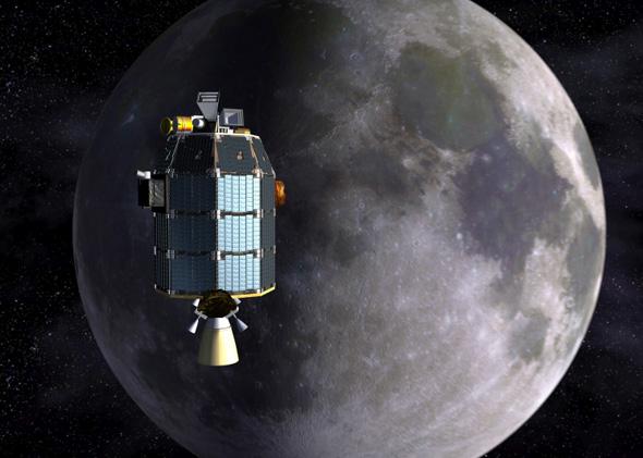 LADEE Approaches Lunar Orbit Artist's Concept 