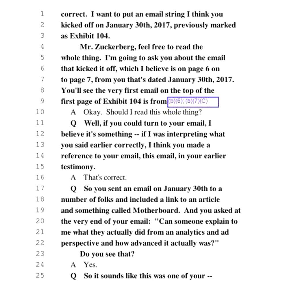 Deposition questions and answers.