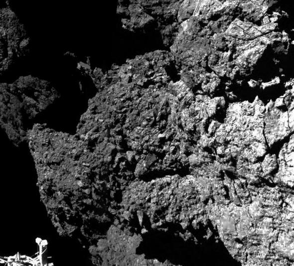 surface of the comet