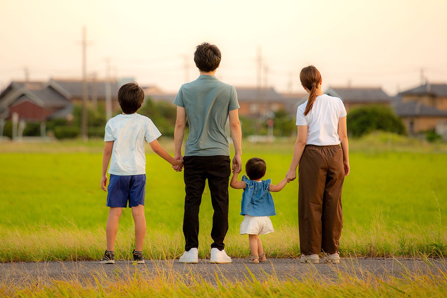 a family of four