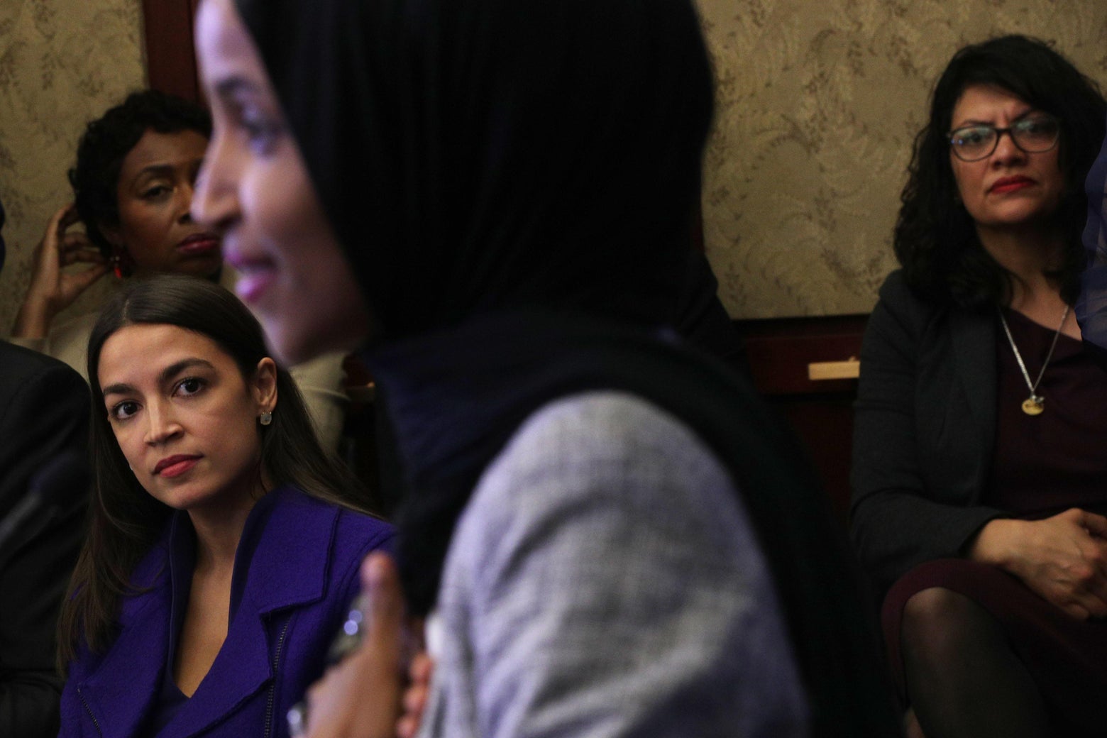 Ocasio-Cortez, Tlaib, Omar, Pressley slam Trump for racist tweet.