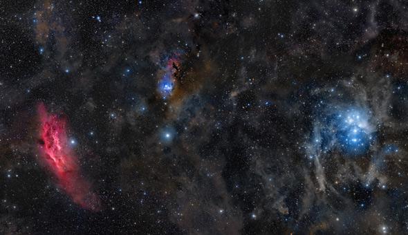 Pleiades and California nebula