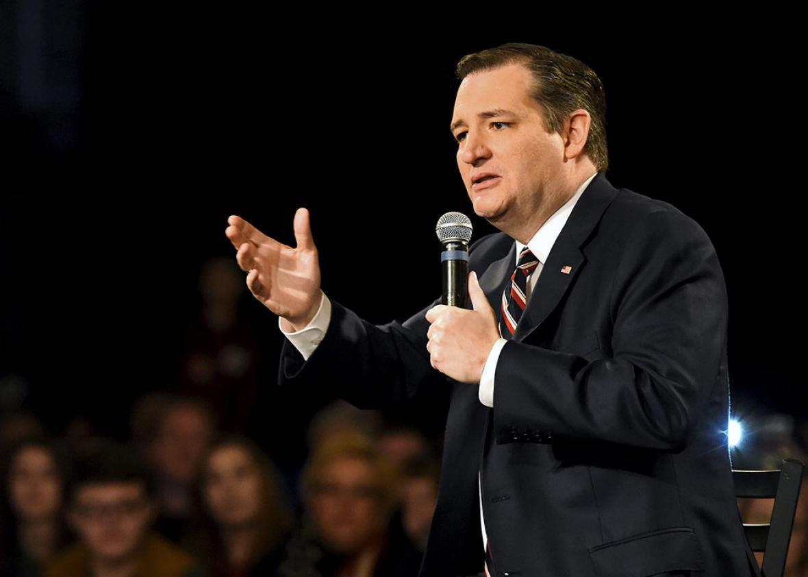 Republican U.S. presidential candidate Ted Cruz