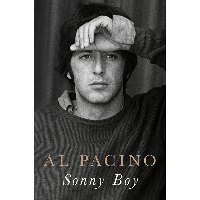 The cover of Sonny Boy is an old black and white photo of Pacino leaning in a doorway and looking into the distance.