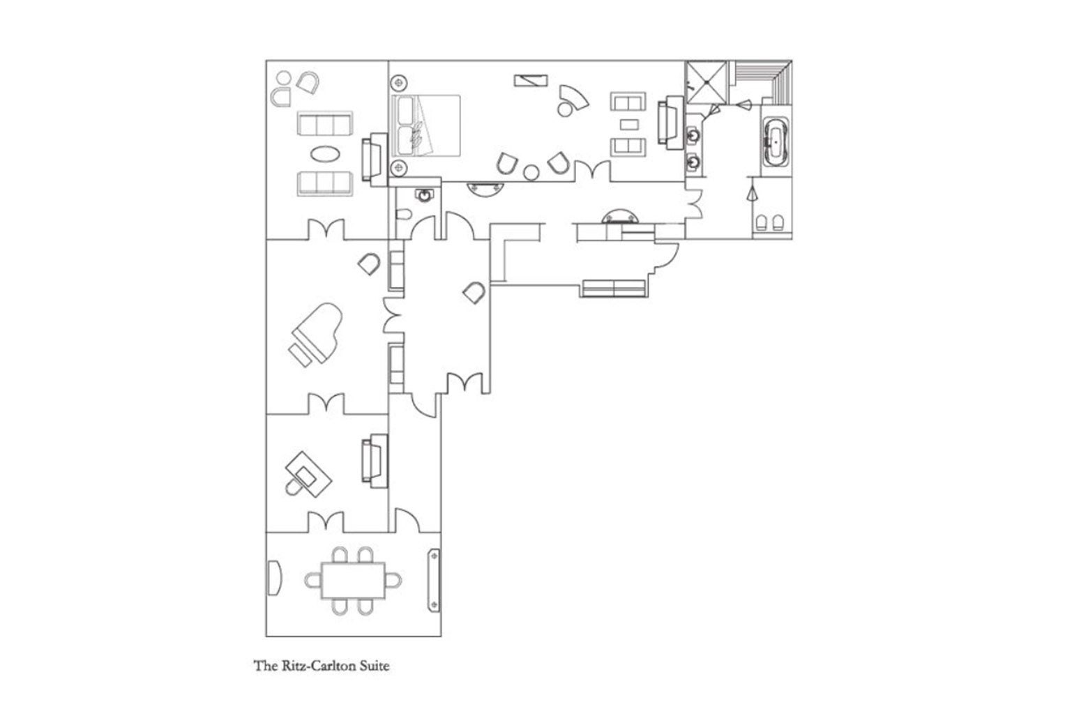 Floor plan of the presidential suite