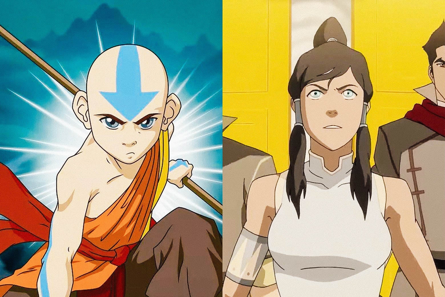 Avatar Aang and Kora.