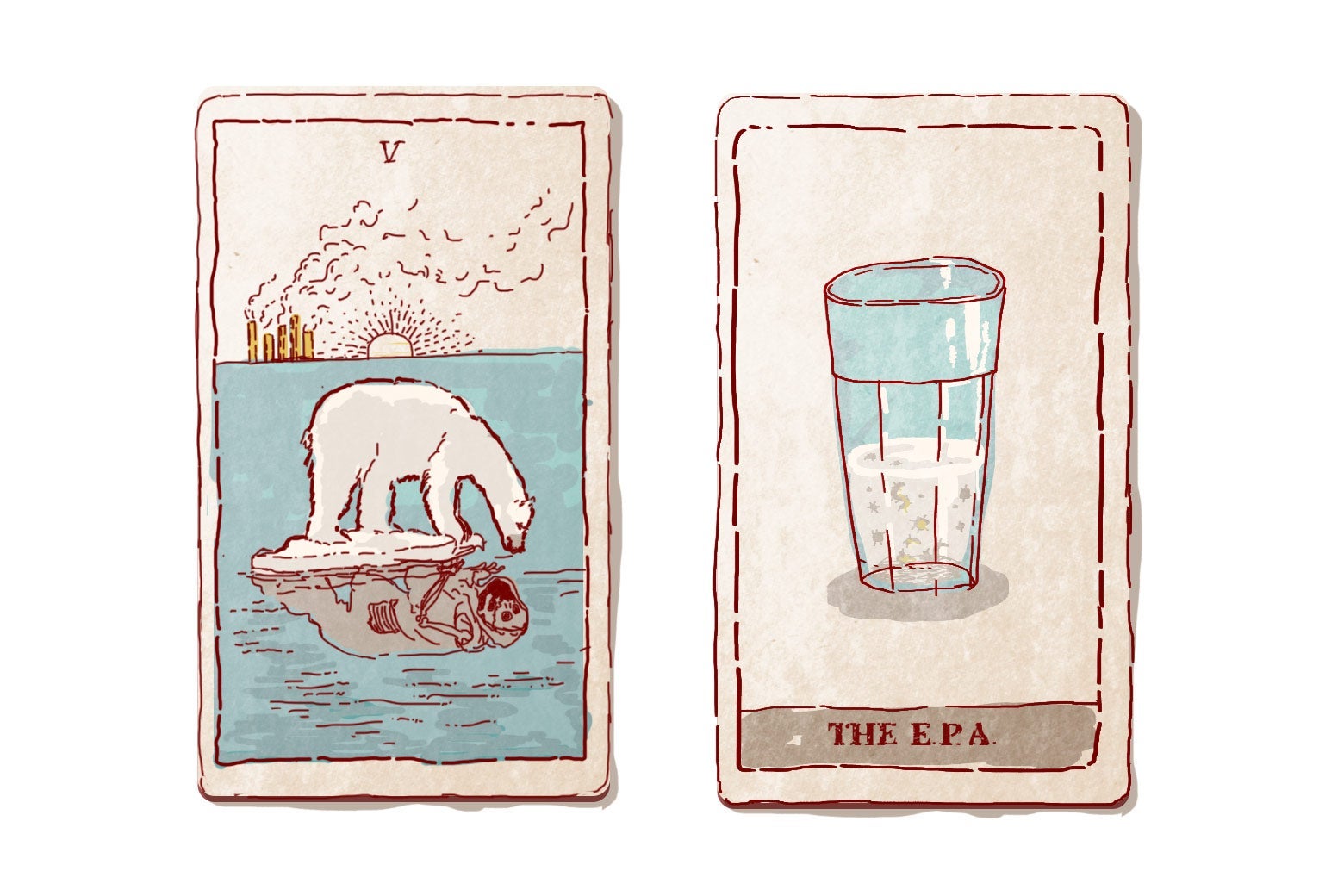 Illustration of Trump tarot cards by Natalie Matthews-Ramo.
