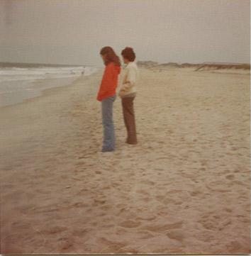 C. 1977, on the Delaware beach.