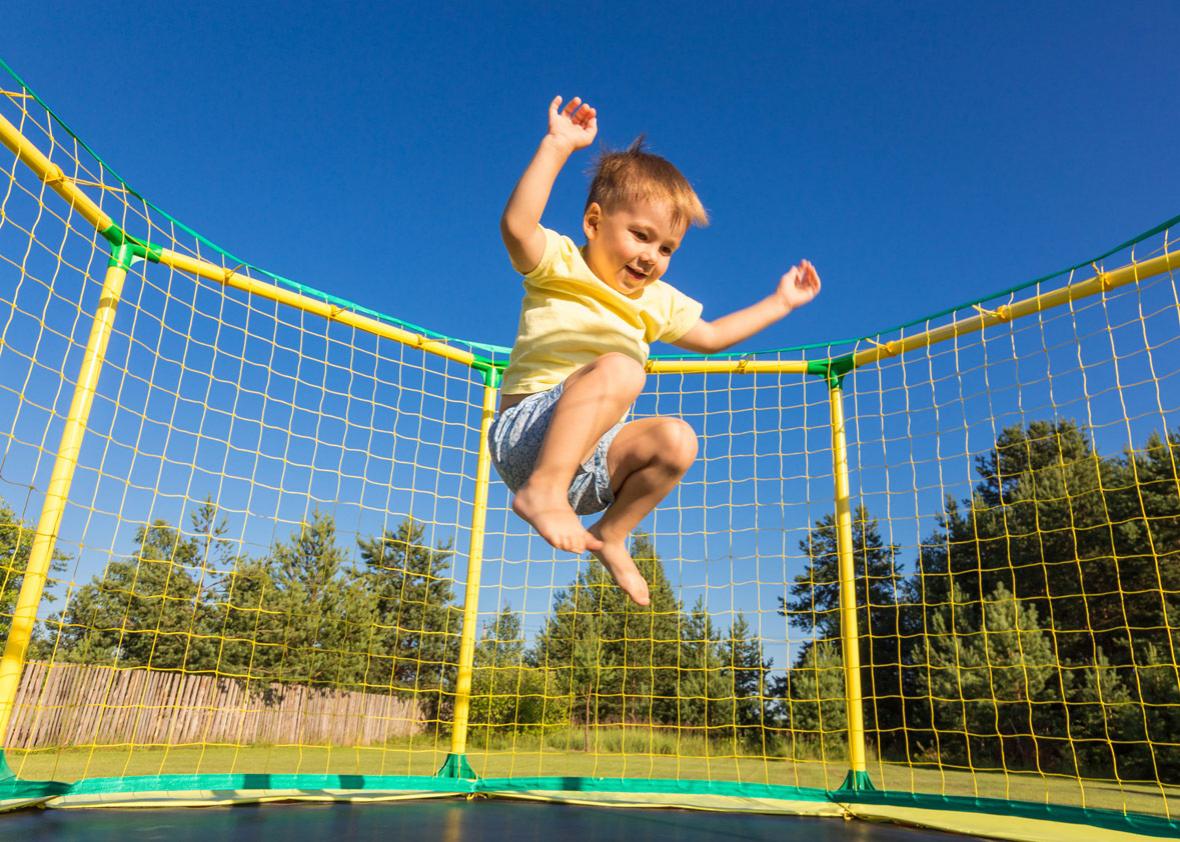 Children are at a high risk of injury when they jump on trampolines