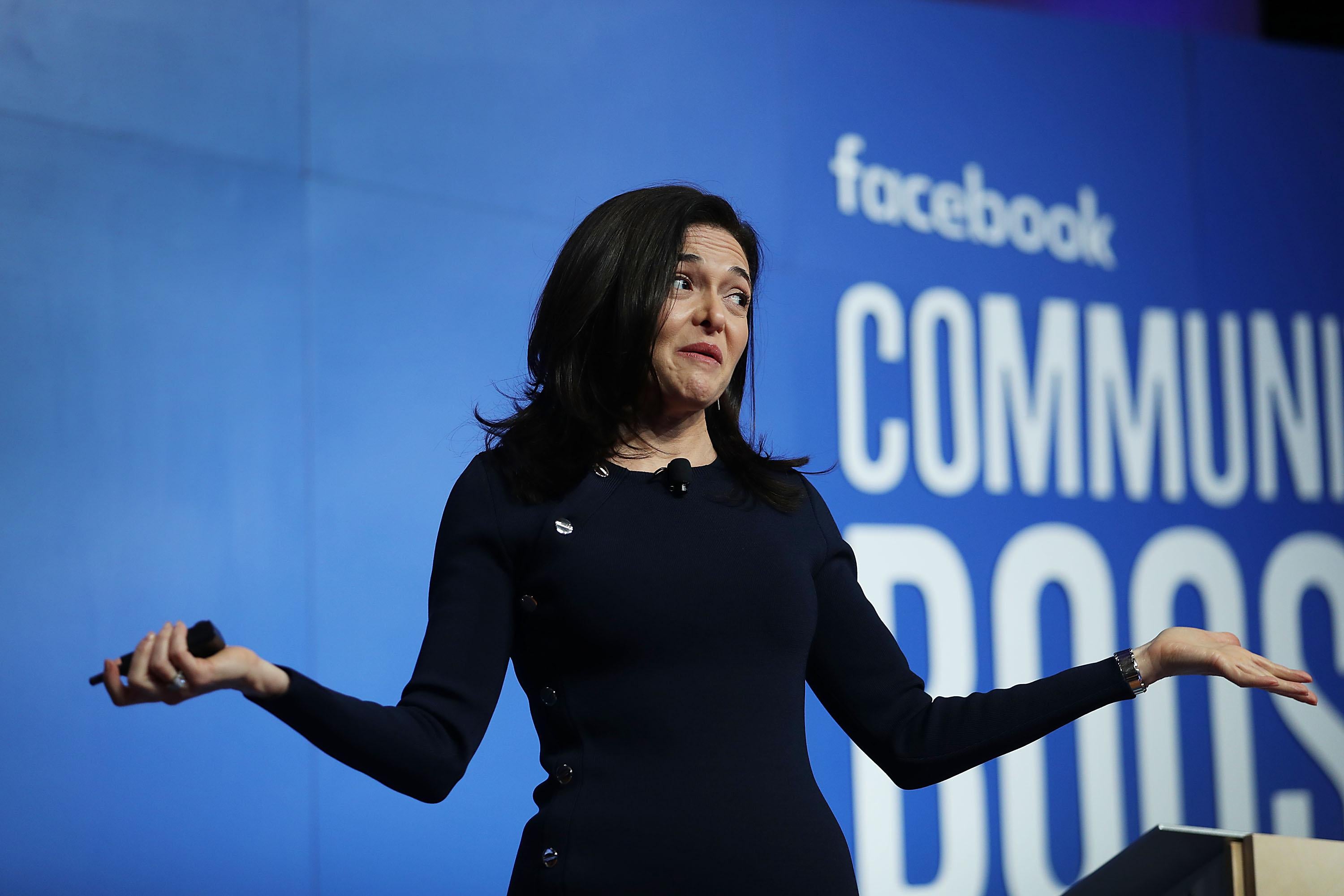 MIAMI, FLORIDA - DECEMBER 18: Facebook Chief Operating Officer Sheryl Sandberg speaks during a Facebook Community Boost event at the Knight Center on December 18, 2018 in Miami, Florida. The Community Boost event is the last of a 50 city tour across the U.S. and is put on by the social media company to give people access to in-person training programs, which includes free workshops and networking designed to help small businesses use the social media platform. (Photo by Joe Raedle/Getty Images)
