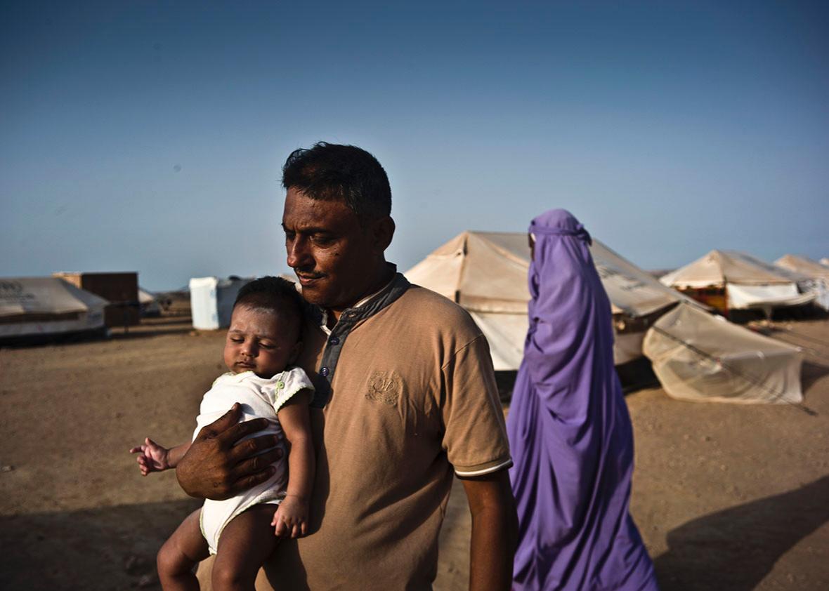 Obock refugee camp, where over 4,000 Yemenis have sought refuge 