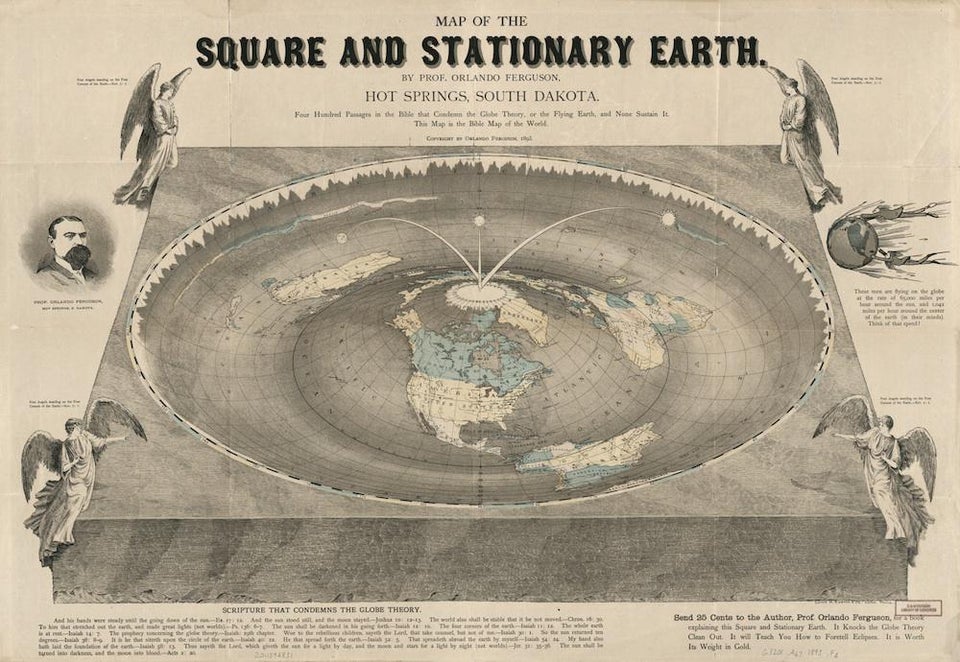 History of flat earth theory Orlando Ferguson's map of the flat earth.