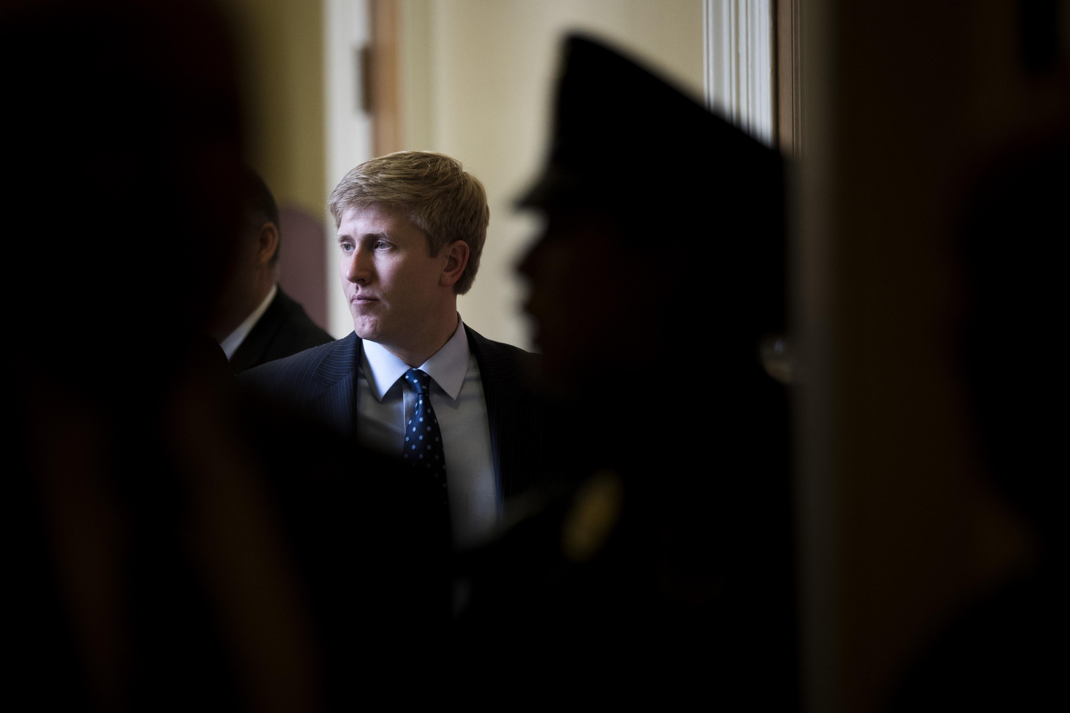 Nick Ayers, the chief of staff to Vice President Mike Pence, stands outside a meeting with Senate Republicans on Capitol Hill, December 5, 2017 in Washington, D.C. 