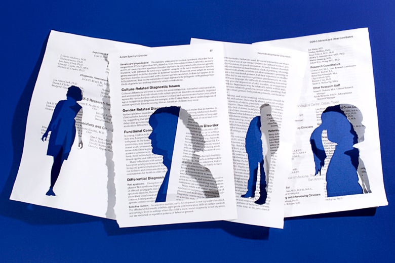 A book with cutout pages.