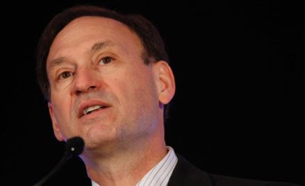 U.S. Supreme Court Justice Samuel Alito delivers an address at the American Bankruptcy Institute's 26th annual spring meeting in Washington April 4, 2008.