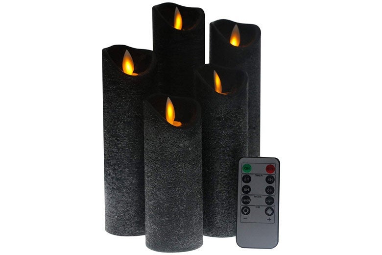 Black flameless candles