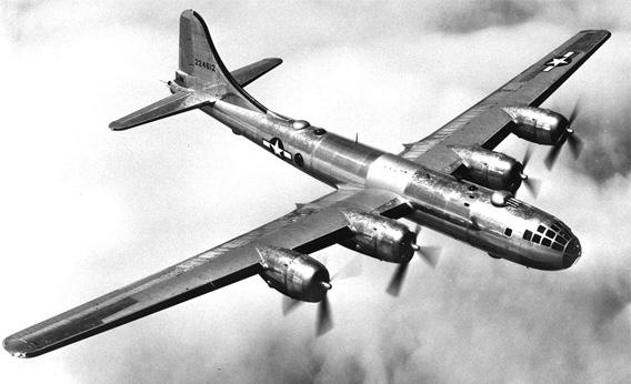 B-29 in flight.
