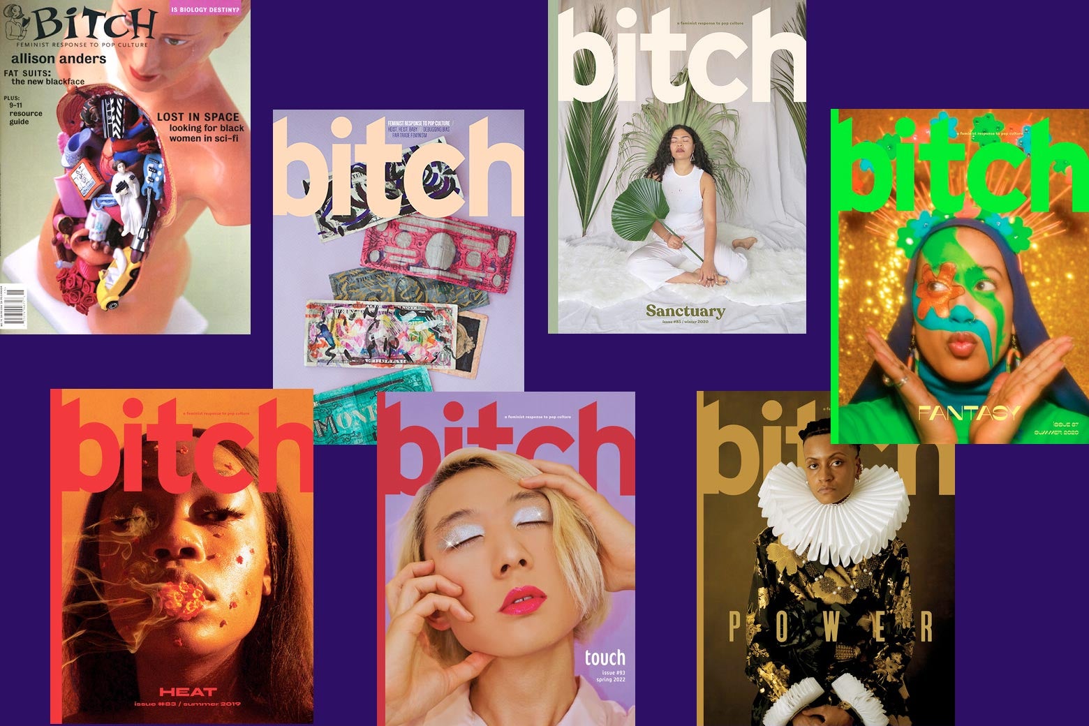 A selection of Bitch magazine covers. 