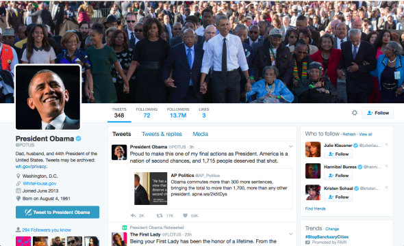 Obama’s Twitter background yesterday.