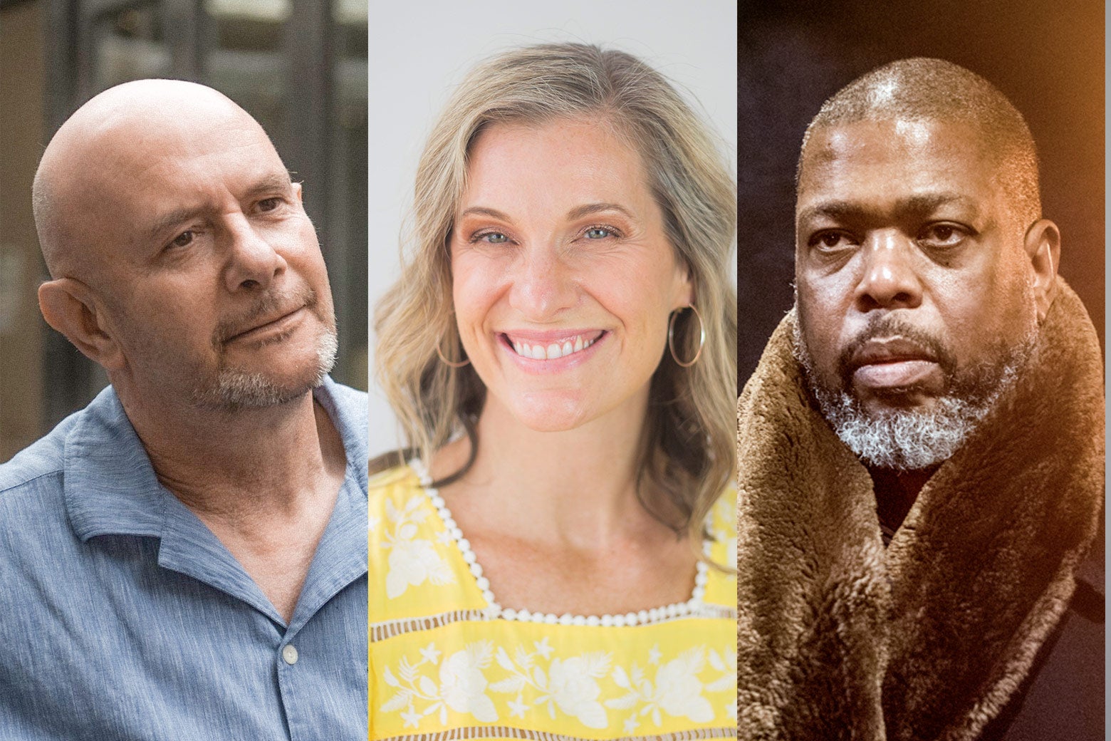 From left to right, Nick Hornby, Carolyn Prusa, and Hilton Als.