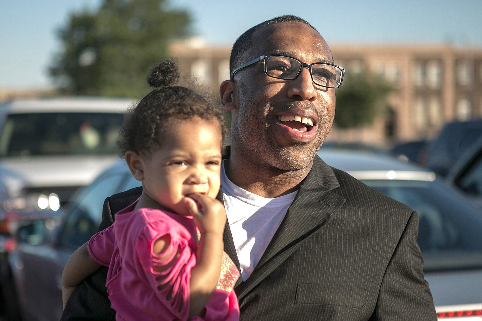 Anthony Wright and his granddaughter. 
