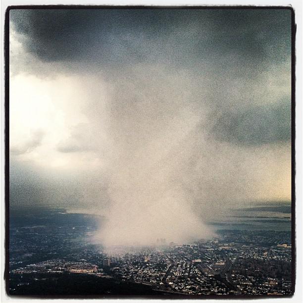 Dhani Jones' Instagram photo of Wednesday's New York City storm.