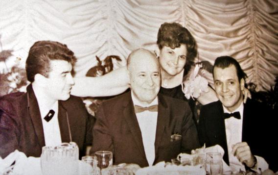 Leah and Charles Vallone with their sons, Buddy (far left) and Peter, right, circa 1960s. 