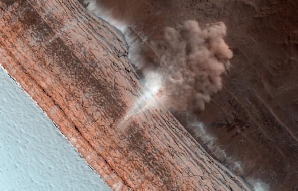 Mars avalanche