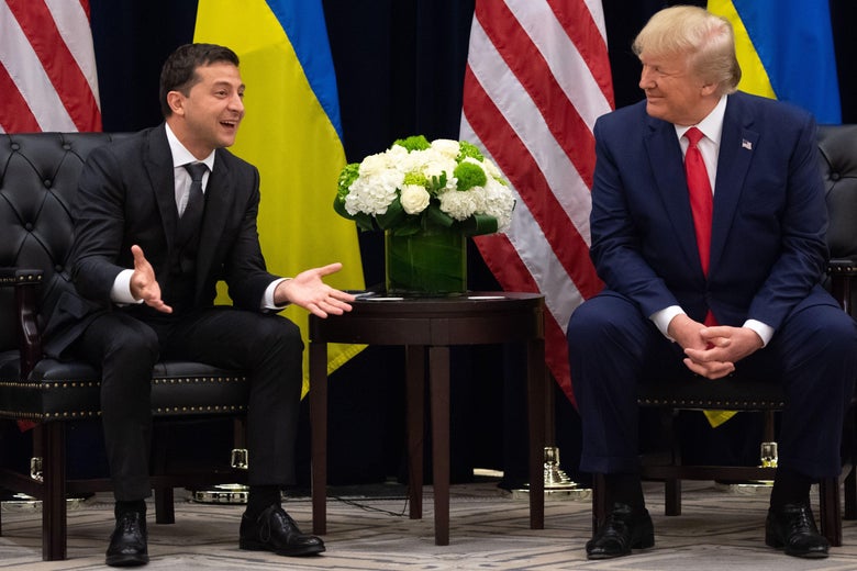 Ukrainian President Volodymyr Zelensky and President Donald Trump in New York on Wednesday.