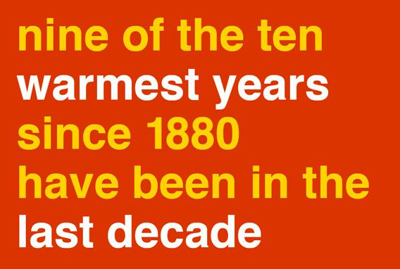 9 of the 10 hottest years have been in the past decade